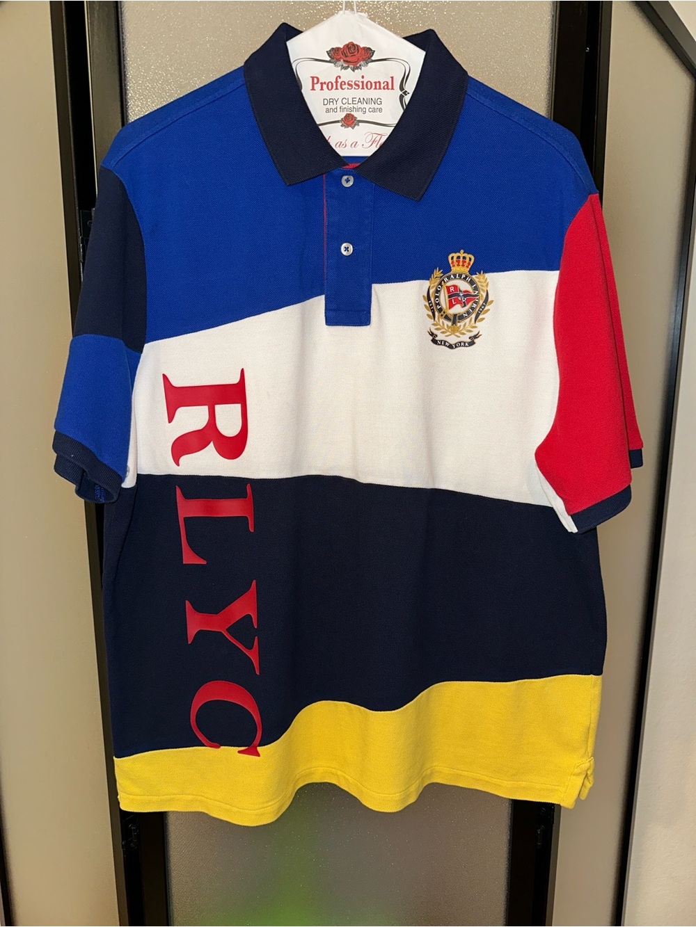 POLO RALPH LAUREN CLASSIC FIT STRETCH MESH COLORBLOCK SHIRT Read Description